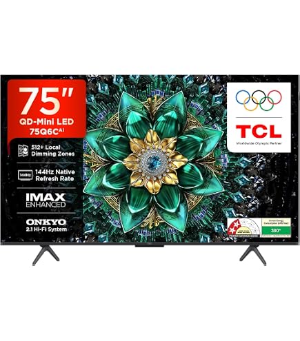 TCL 215 cm (85 inches) 4K UHD Smart QLED Google TV 85P8K (Black
